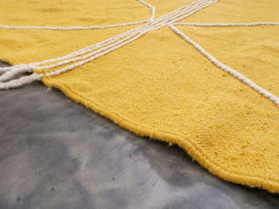 7x10 Yellow Moroccan Kilim Zanafi Rug - Image 7