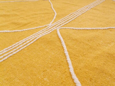 7x10 Yellow Moroccan Kilim Zanafi Rug - Image 8