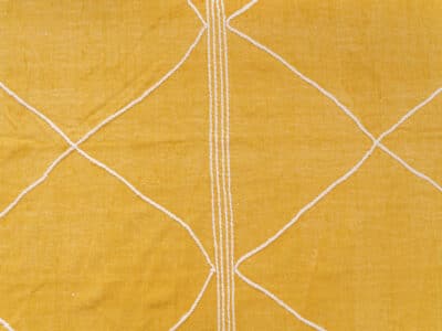 7x10 Yellow Moroccan Kilim Zanafi Rug - Image 9