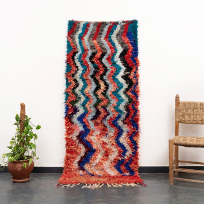 Moroccan Multicolor Boucherouite Rug