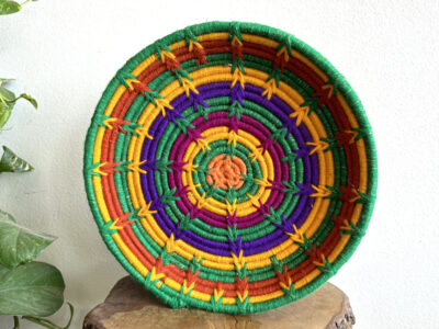 Moroccan Straw Plate Muticolor