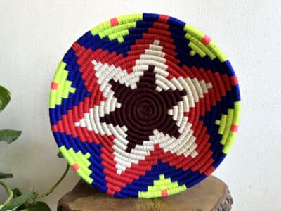 Moroccan Multicolor Straw Plate - Image 3