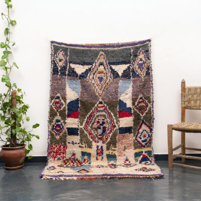 Moroccan Boucherouite Rug Multicolor