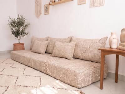 Beige Zanafi sofa Moroccan style - Image 5