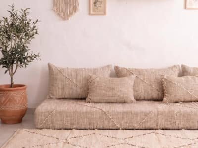 Beige Zanafi sofa Moroccan style - Image 3