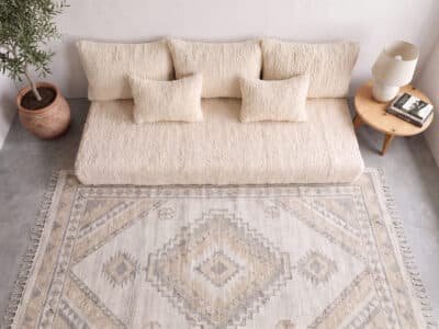 Handmade Moroccan Sofa Set - White - Image 5