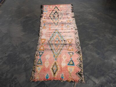 3X8 Handmade Vintage Moroccan Pink Runner - Image 5