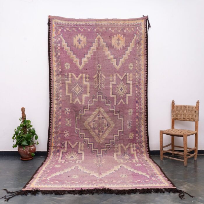 Large Pink Vintage Moroccan Rug