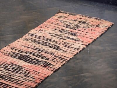 2.3X10 Vintage Moroccan Pink Runner Rug - Image 2