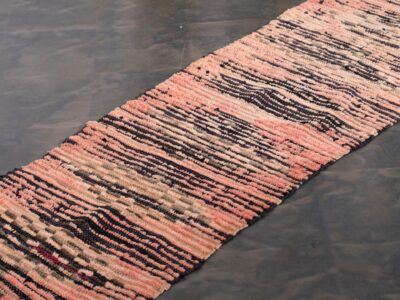 2.3X10 Vintage Moroccan Pink Runner Rug - Image 5