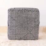 Back and White Zanafi Cotton Floor Cushion