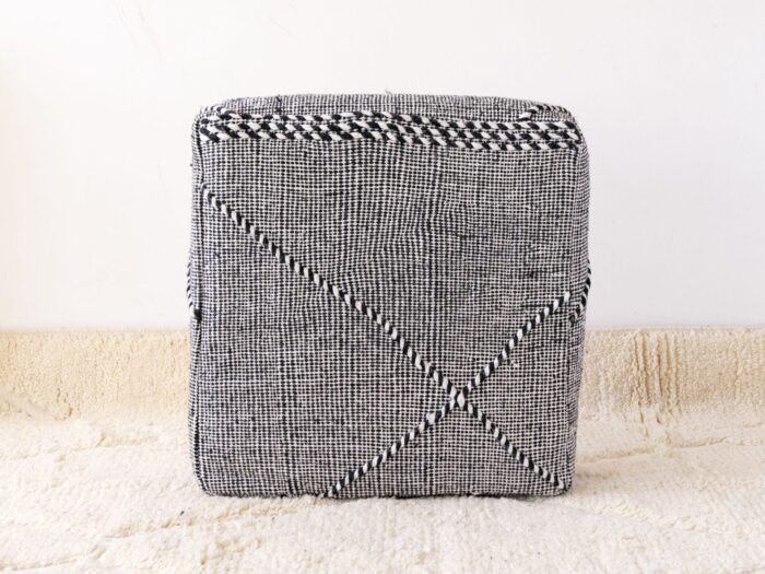 Back and White Zanafi Cotton Floor Cushion