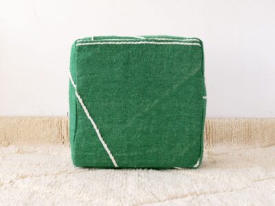 Moroccan Green Cotton Pouf