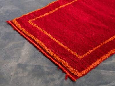 3x4 Small Red Rug Vintage - Image 4