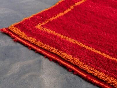 3x4 Small Red Rug Vintage - Image 8