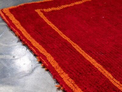 3x4 Small Red Rug Vintage - Image 6