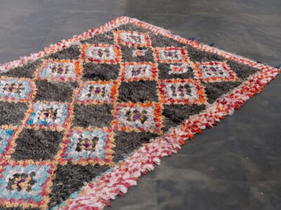 3x6 Moroccan Rug Boucherouite - Image 3