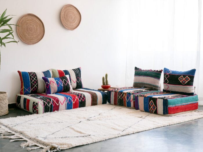 Vintage Rag Rug Sofa