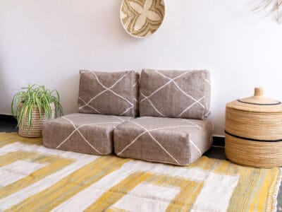 Grey Kilim Floor Cushions