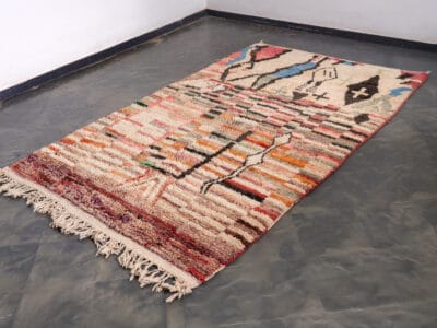 5x8 Abstract Moroccan Boujad Rug - Image 2