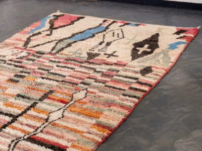 5x8 Abstract Moroccan Boujad Rug - Image 3