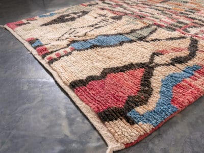 5x8 Abstract Moroccan Boujad Rug - Image 8