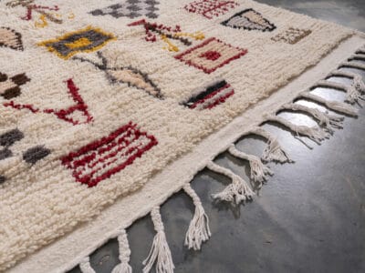 5x8 White Berber Rug Azilal - Image 6