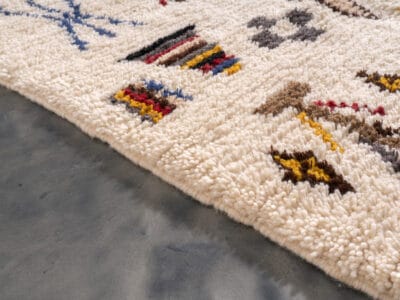 5x8 White Berber Rug Azilal - Image 7