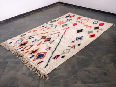 5x8 White Moroccan Rug Azilal - Image 2