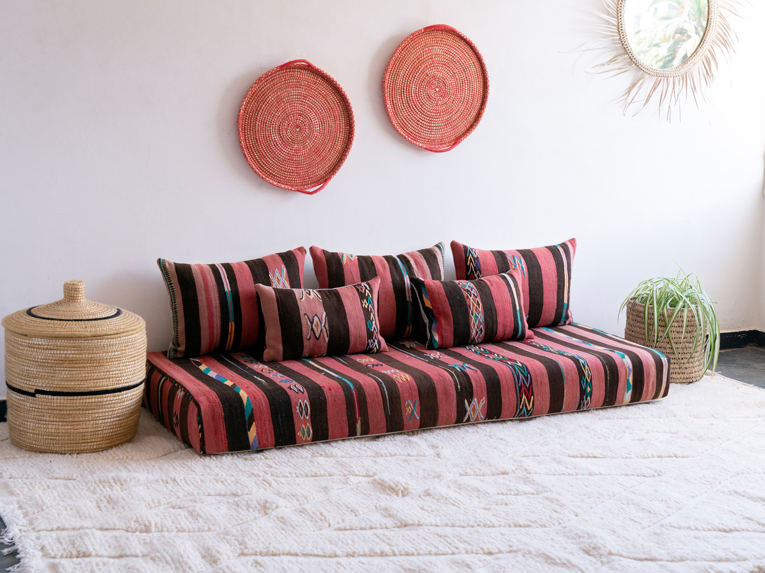 Striped Floor Sofa