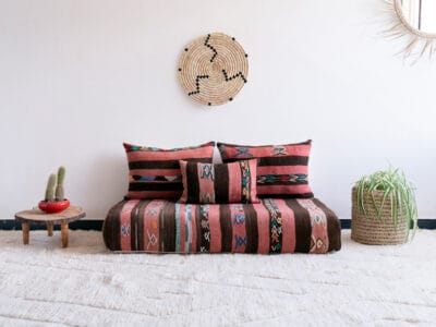 Moroccan Handmade Striped floor Couch