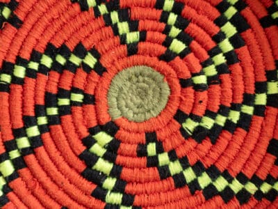 Moroccan Orange Straw Plate - Image 3