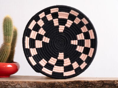 Moroccan Black Straw Plate