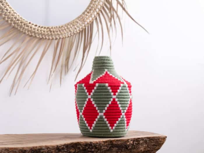 Moroccan straw basket