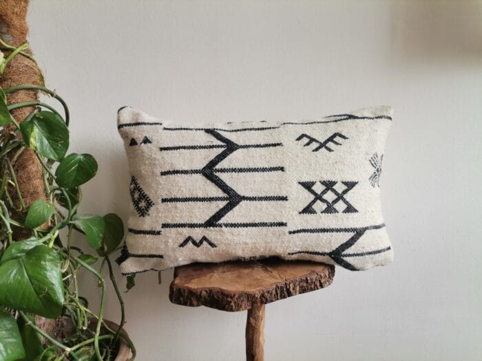 Berber Black White Kilim Cushion