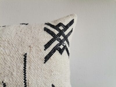 12x20 Berber Black White Wool Pillow - Image 5