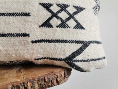 12x20 Berber Black White Kilim Cushion - Image 4