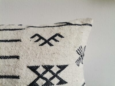 Berber Black White Kilim Cushion