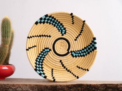 Yellow Moroccan Straw Plate