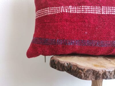 12x20 Moroccan Dark Red Pillow - Image 3