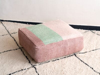 Moroccan Floor Cushion Pink Green