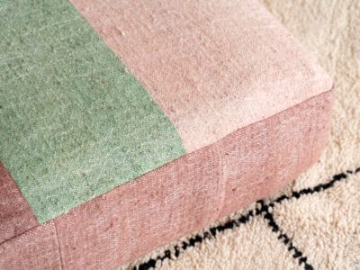 24X24X8'' Moroccan Floor Cushion Pink Green - Image 4