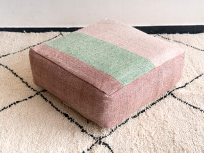 24X24X8'' Moroccan Floor Cushion Pink Green - Image 3