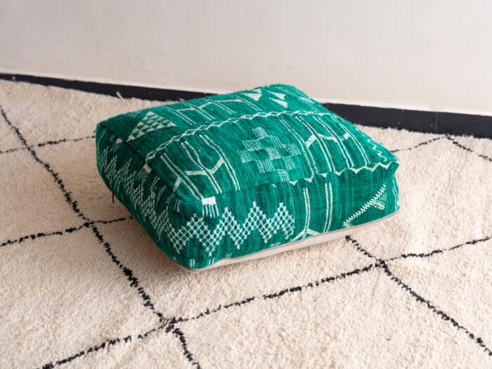 Green Kilim Pouf