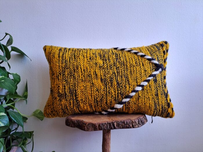 Moroccan Yellow Black Pillow