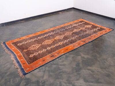 4x9 Moroccan Vintage Rug Orange - Image 2