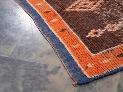 4x9 Moroccan Vintage Rug Orange - Image 6