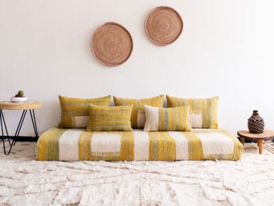 Moroccan Couch Cushion Yellow