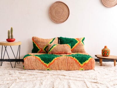 Moroccan Shaggy Floor Couch