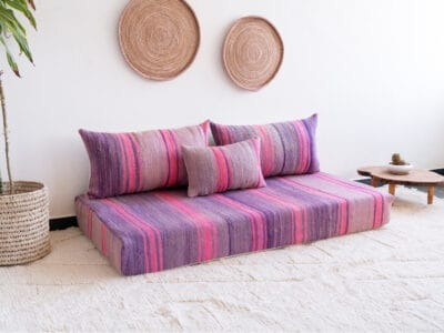 Oriental Floor Couch Pink